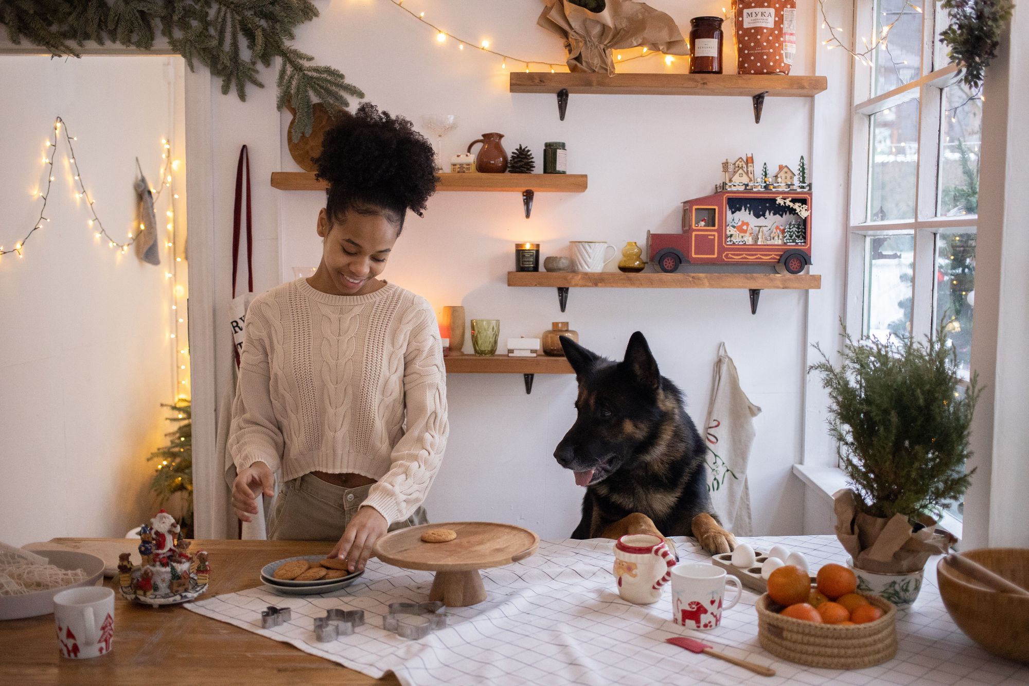 Cooking Christmas treats with your dog