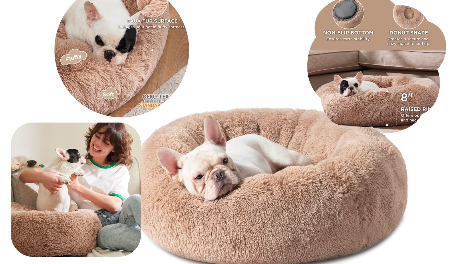 bedsure calming dog bed for french bulldogs